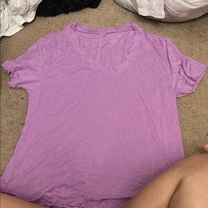 American Eagle Outfitters Purple Relaxed Short Sleeve T-Shirt